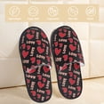 thumbnail image 2 of Fotbe Heart Pantuflas Peludas para Mujer con Estampado, Zapatillas de Peluche, Zapatos de Invierno para Casa, Uso Interior y Exterior-Large, 2 of 8