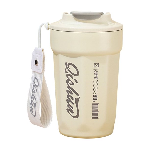 Stainless steel insulated cup with lifting rope, car directly mounted drinking accompanying cup, cup, octagonal coffee cup