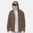thumbnail image 2 of Fotbe Brown Leopard Chaqueta con Protección Solar UPF 50+ para Hombre y Mujer, Camisa con Capucha y Bolsillos-X-Large, 2 of 7