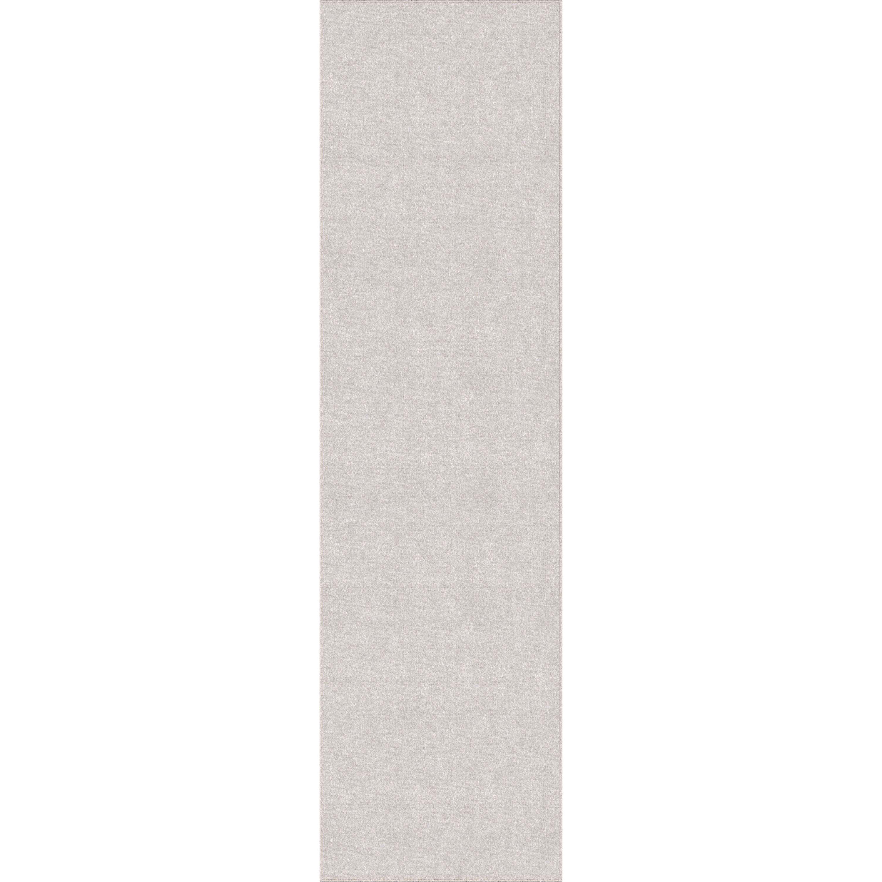 Well Woven Plain Solid Modern Solid Ivory Flat-Weave 2'7" x 9'6" Runner Rug