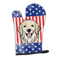Carolines Treasures BB2135OVMT American Flag and Golden Retriever Oven Mitt Large multicolor