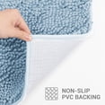 thumbnail image 4 of Hitime Soft Chenille Bath Rug Mat 24x36 Quick Dry Machine Washable Bathroom Runner - Ultra Absorbent Non-Slip Backing - Light Blue, 4 of 10