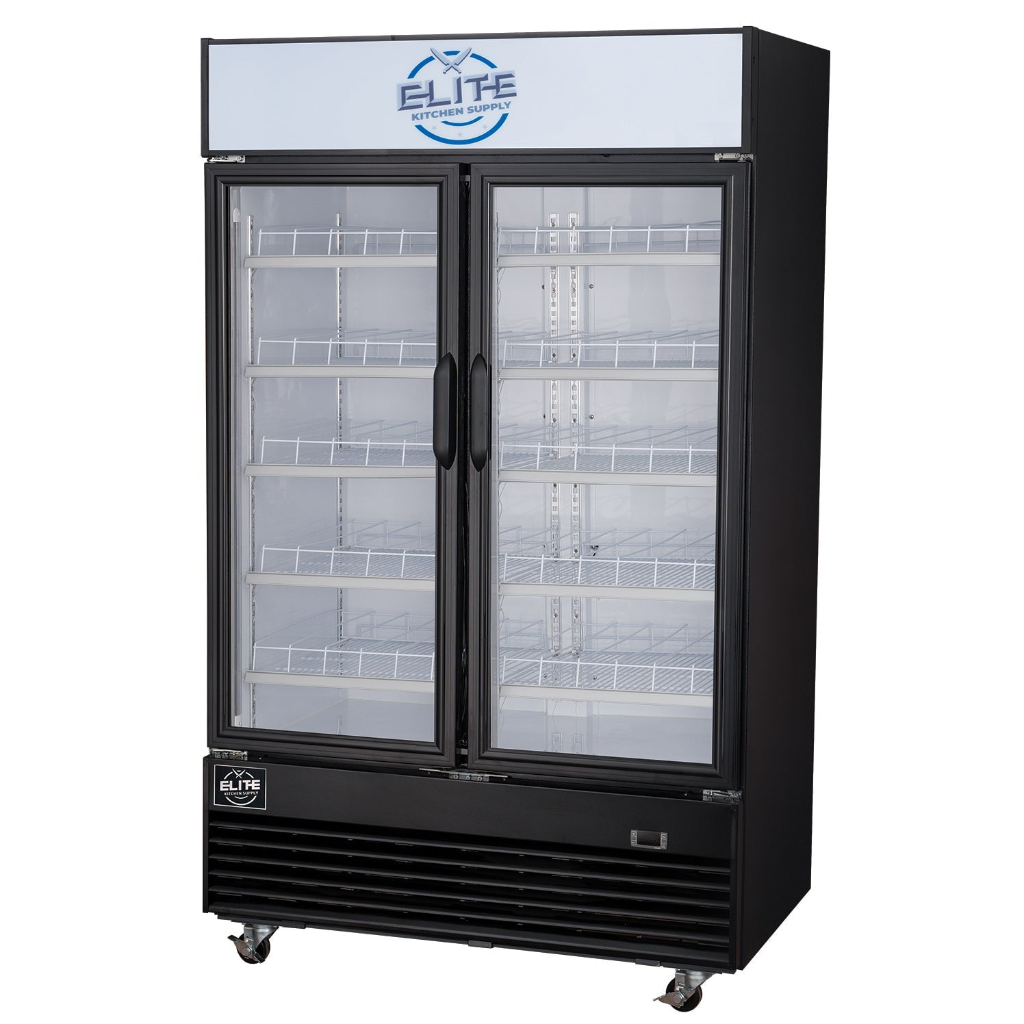 39 in. Two Swing Door Upright Commercial Beverage Drink Merchandiser Refrigerator Cooler 34 Cu.Ft. NSF Certified