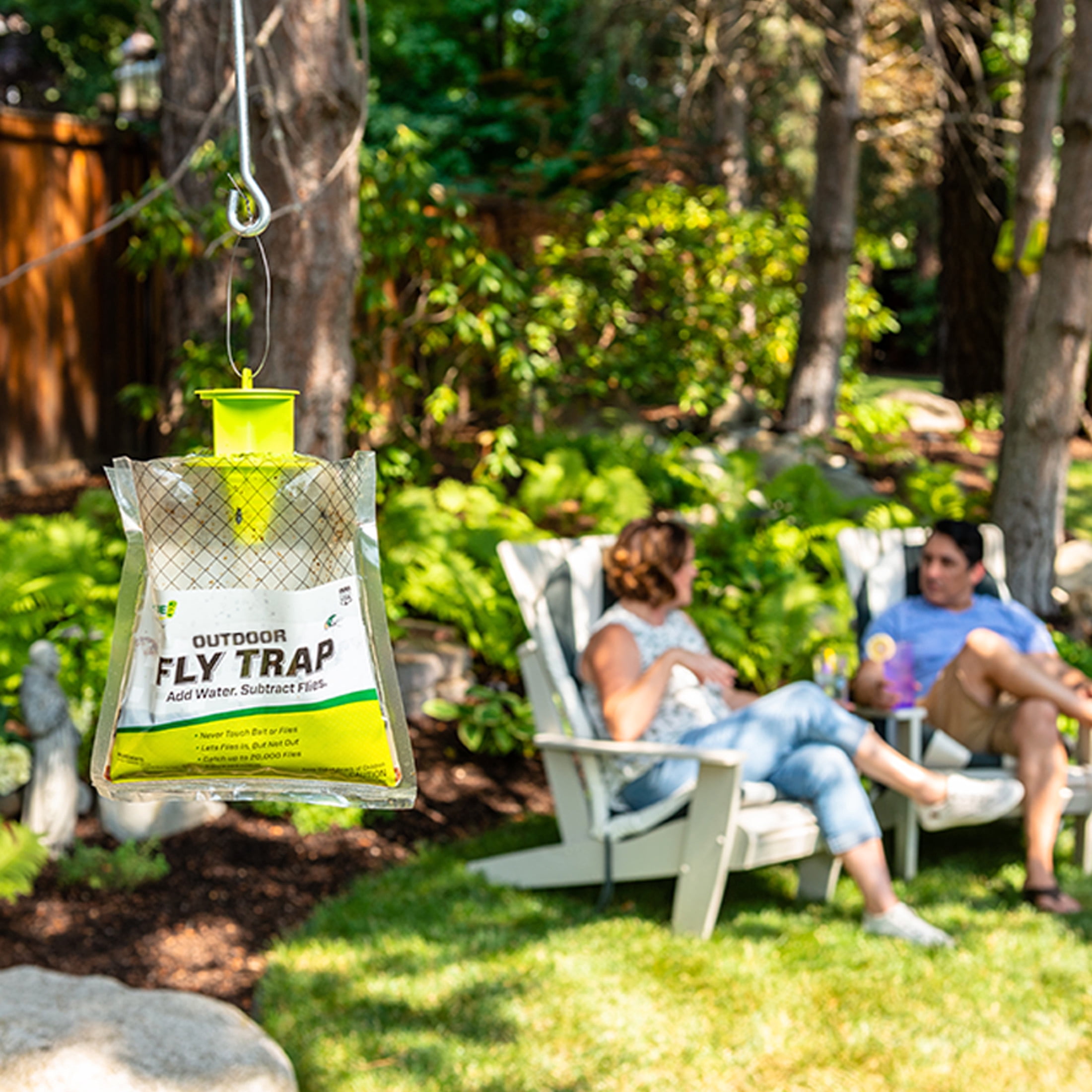 RESCUE! Outdoor Disposable Hanging Fly Trap, 1 Resin Trap