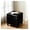 Black Leather, variant on Lienen Ottoman with Storage, 17" Fabric Foot Stools Ottoman for Living Room, Upholstered Square Storage Ottomans Foot Rest, Bedroom Footstools and Ottomans with Hinged Lid, Black