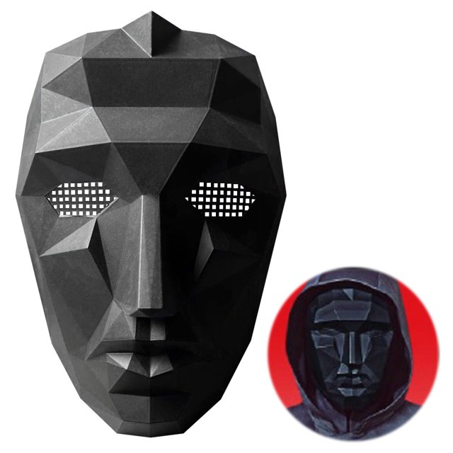 Juego Rol Disfraz Clásico Adulto Adhues Máscaras Cosplay Mask Props Corean TV Calamari Game Square Circle Patrón para Fiesta