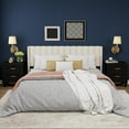 thumbnail image 6 of WJORATA Upholstered Platform King Size Bed Frame with Headboard Wooden Slats Support,Beige, 6 of 6
