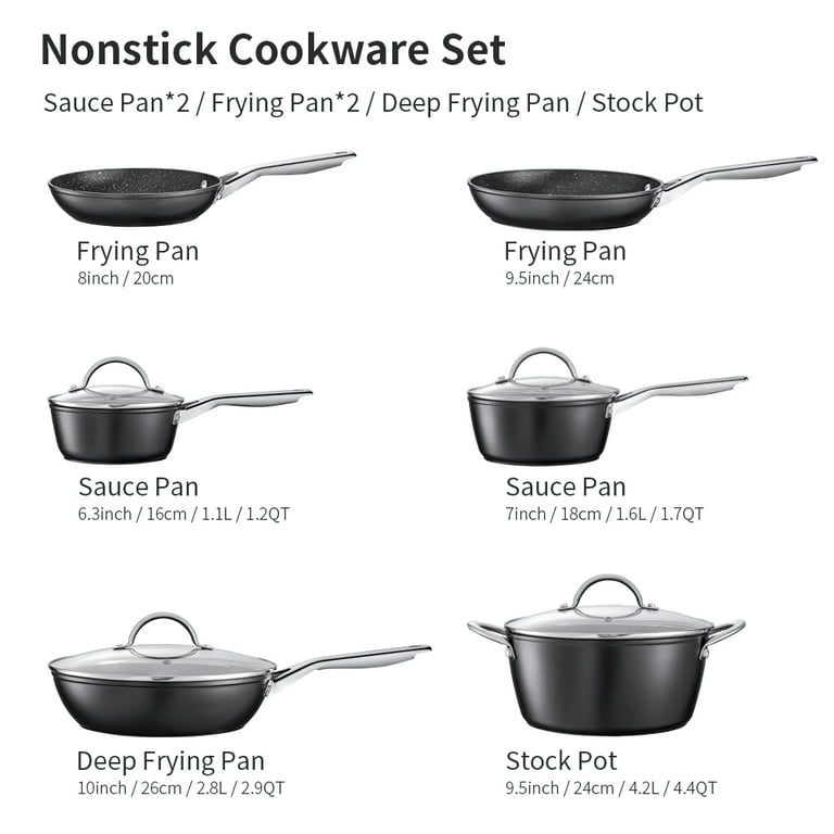 HITECLIFE Frying Pan 11 inch, Non-stick Skillet for All Stoves