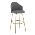 thumbnail image 2 of Lumisource Ahoy Set Of 2 Bar Stool With Gold Metal B30-AHOYUP CLAIREG2 AUGY2, 2 of 7