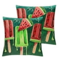 thumbnail image 2 of Nawypu Hello Summer Pillow Covers Outdoor Pillow Covers Watermelon Throw Pillow Covers Gnome Lemon Slicer Watermelon Ice Cream Cushion Case Decoration for Farmhouse Sofa Home Car,2 Pcs White, 2 of 6