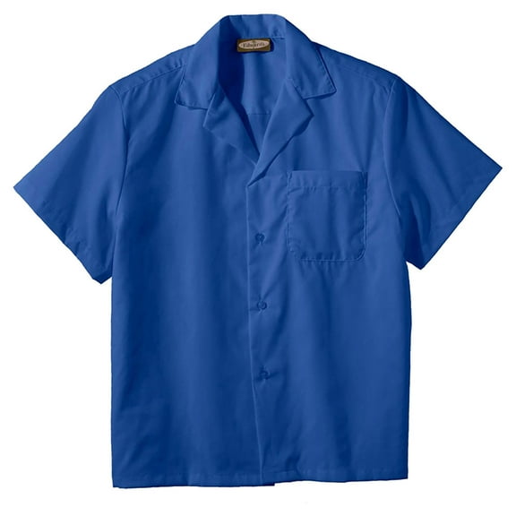 "Edwards Easy Care Matching Button Poplin Camp Shirt, Style 1029"