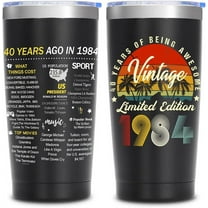 40th Birthday Gifts For Men Women | Unique 1984 40th Birthday Gifts For Men Women | Gifts For Men Women Turning 40 | 40 Year Old Gifts For Men, Women, Mom, Dad, Grandparents, Friend 20oz Tumbler