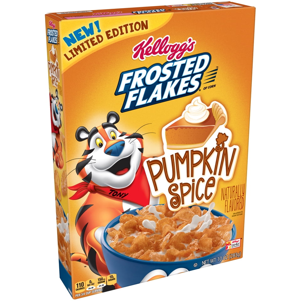 Kellogg's Frosted Flakes Pumpkin Spice 10 Oz Box