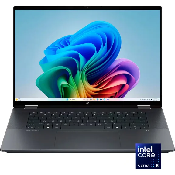 HP - OmniBook X Flip 2-in-1 - Copilot  PC - 16" 2K Touch-Screen Laptop - Intel Core Ultra 5 - 16GB Memory - 512GB SSD - Eclipse Gray