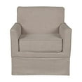 thumbnail image 6 of Xukmct Upholstered Accent Chair with Wood Frame, Modern Armchair for Living Room, Bedroom, Office, Light Brown, 6 of 8