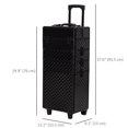 thumbnail image 3 of HOMCOM Trousse de Maquillage Verticale Chariot de Voyage Noir, 3 of 10