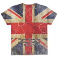 thumbnail image 2 of English Bulldog Union Jack Flag Live Forever All Over Youth T Shirt Multi YLG, 2 of 2