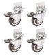 thumbnail image 1 of Abastado 4 Ruedas para Muebles L, Rueda Giratoria de 50 Mm, Rueda Giratoria con Freno, para Cuna, Gabinete, Muebles, Mesa, Capacidad de Carga 27 Kg por Rueda, 1 of 5