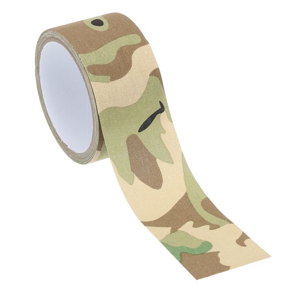 Uxcell Camouflage Tape 2" x 5.5 Yards, Self Adhesive Protective Camo Tape Wrap Waterproof Bandage, Light Camo