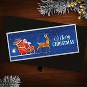 4 oz Silver Colorized Bar - Santa's Sleigh & Reindeer (w/Box)