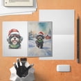 thumbnail image 4 of Hello Winter Havanese Frosty Morning Walk Welcome Snowy Christmas 5x7in Folded Greeting Card Havanese Dog Lover Gifts Idea Single Note Card with Envelope - 02018, 4 of 5