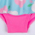 thumbnail image 4 of Fesfesfes Toddler Baby Girl Flowers Print Long Sleeve Swimwear Shorts Sun Protection, 2-pcs, Pink, 4 of 9