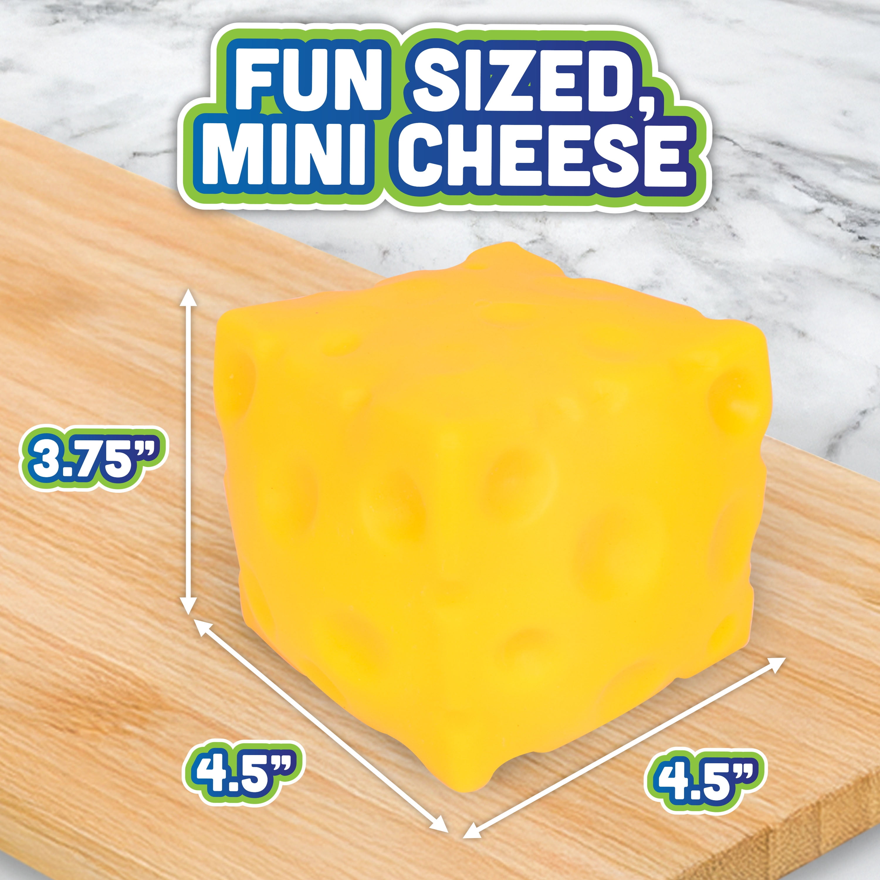 Toymendous Squeeze Cheese, Squishy Stress Toy, Children Ages 3+