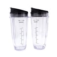 thumbnail image 1 of Vaso de licuadora de repuesto con tapa (paquete de 2) vasos de 24 onzas para Ninja Auto iQ BL480 BL482 BL642 BL682 BL450 BN401 BN751 BN801 Foodi SS351 SS151 SS401 Ninja Blender Auto iQ Blade, 1 of 6