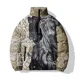 thumbnail image 2 of Abrigo de invierno moderno y versátil para hombre, ropa de algodón con estampado de esculturas personalizadas, chaquetas cómodas y cálidas, parkas para hombre, 2 of 4