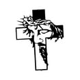thumbnail image 3 of Estatua de crucifijo de para colgar en la pared, decoración negra única de Jesús, estatuilla de cruz de pared tallada para sala de, 3 of 9