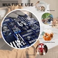 thumbnail image 3 of Police Blanket Flannel Throw Blanket Retirement for Dad Husband Son Boyfriend Convenient Breathable All Seasons Super Soft Bed Sofa Couch Foldable Unisex 150x200 Blue 60x80, 3 of 6