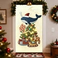 thumbnail image 4 of Antqov Christmas Door Cover 35x71" Front Door Banners Xmas Party Backdrop Photography Background Decoration Banners for Indoor Outdoor Winter Holiday Party Home Decorations, 4 of 6