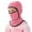 Hot Pink, variant on Windproof Balaclava for Kids, Winter Ski Face Warmer Hooded Neck Gaiter for Youth, Cold Weather Face Mask for Boys Girls