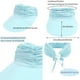 thumbnail image 3 of Sombrero de protección solar para mujer | Ala ancha transpirable con abertura superior | Banda elástica ajustable | Tejido suave y ligero | Cubre rostro y cuello para nadar en la playa al aire libre, 3 of 9