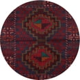 thumbnail image 1 of Ahgly Tapis d'Intérieur Rond Traditionnel Bordeaux Brun Persan, 4 Pieds Rond, 1 of 6