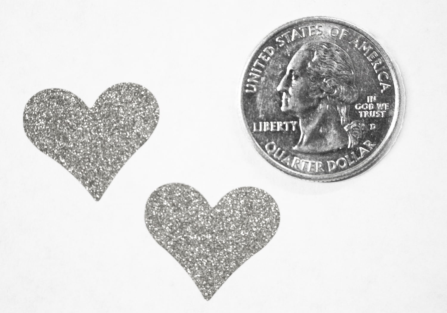 Silver Heart Stickers - Mini - The Paper Empire