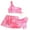 Pink water ripple, variant on GYRATEDREAM Girls 3 Pieces Swimsuit Bikini Set With Beach Skirt Teen Big Girl Bathing Suit 9-16 Years