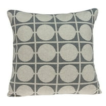 Parkland Collection Aani 20x20" Geometric Cotton Throw Pillow in Beige/Gray