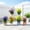 Multicolor-2C, variant on MMJ Artificial Lavender Potted Plant Mini Faux Flower Arrangement for Wedding Table Home Decor 7.87x7.48in
