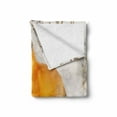 thumbnail image 2 of Fox Soft Flannel Fleece Blanket, Red Fox in Nature Snowy Mountain Cold Winter Scenery Wildlife Carnivore Image, Cozy Plush for Indoor and Outdoor Use, 60" x 80", Marigold Brown White, by Ambesonne, 2 of 6