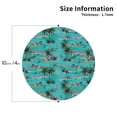 thumbnail image 2 of Honeii Hawaii Palms print Leather Coaster Set of 4, ideal for safeguarding your furniture from drinks spills and effortless cleanup-Round Shape, 2 of 6