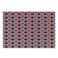 thumbnail image 1 of Americana Cutting Board, USA Flag Inspired Abstract Pattern Squares and Triangles Art, Decorative Tempered Glass Cutting and Serving Board, Small Size, Red Dark Blue and White, by Ambesonne, 1 of 1