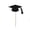 A, variant on Glitter Graduation Cap Cupcake Toppers Gold & Black Grad Hat Cake Picks for 2026 Graduation Party Decorations 20/30/50 Pack