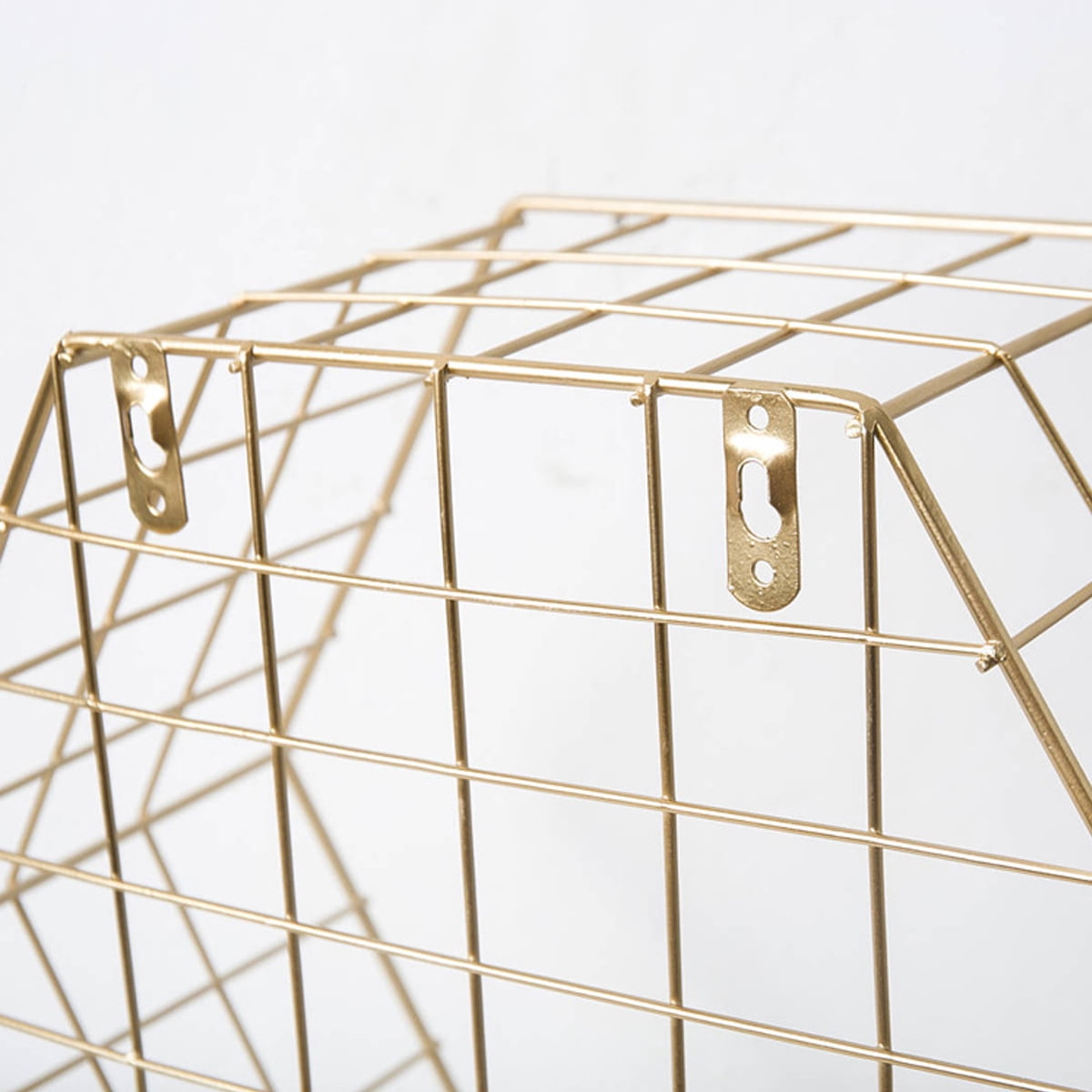 Iron Grid Walls Shelf Nordic Style Wall Mount Racks Hanging Bookcase