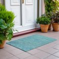 thumbnail image 6 of Addison Rugs Chantille Indoor/Outdoor Transitional Stripes Aqua Washable Rectangle Rug, 1'8" x 2'6", 6 of 6