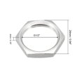 thumbnail image 2 of Unique Bargains Raccord de Tuyau Hexagonal Locknut SUS304 Acier Inoxydable G1/2 Pieds Fileté Femelle, 2 Pcs, 2 of 3