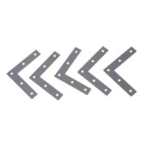 Angle Plate Corner Brace Flat L Shape Repair Bracket 80mm x 80mm,5 x Angle Bracket,Silver
