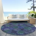 thumbnail image 6 of Addison Rugs Chantille Indoor/Outdoor Transitional Circles Purple Washable Round Rug, 8' x 8', 6 of 6