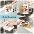 thumbnail image 2 of 6 Pieces of Kitchen Towels 11x11Inch Kitchen Dish Cloths Kitchen Dish Towels Reuseable Cleaning Cloths Lovely Frog, 2 of 9