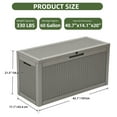 thumbnail image 2 of Uforic 60 Gallon Outdoor Resin Deck Box,Weatherproof&Lockable Rattan Storage Box for Garden Patio, Light Brown, 2 of 8